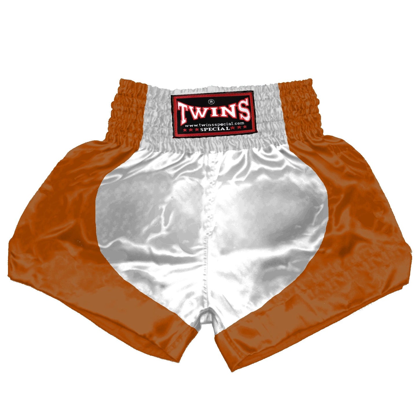 TWINS Muay Thai Shorts - Dual - Bold Colors - Parabola - Red, Brown, Green, Blue, Lavender - Legs - White