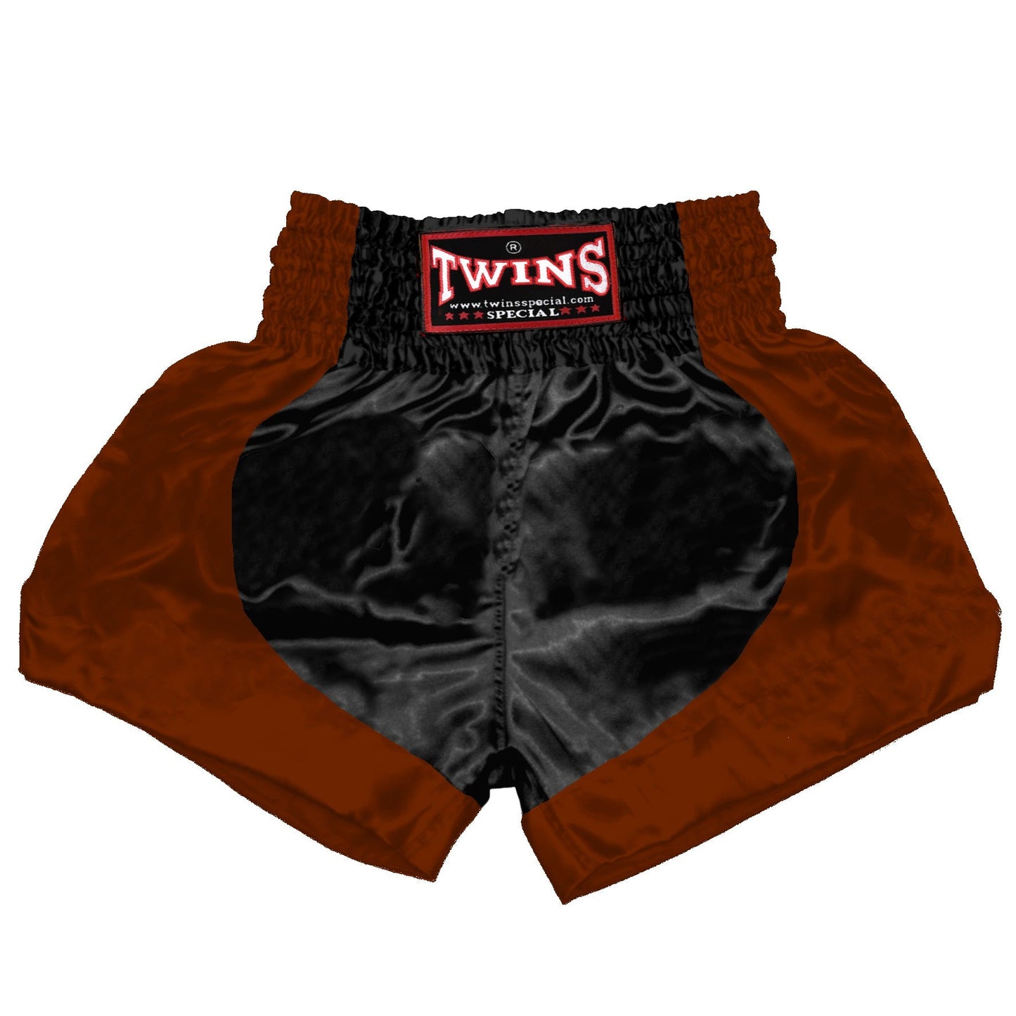 TWINS Muay Thai Shorts - Dual - Dark Colors - Parabola - Maroon, Dark Brown, Green, Navy Blue, Purple - Legs - Black