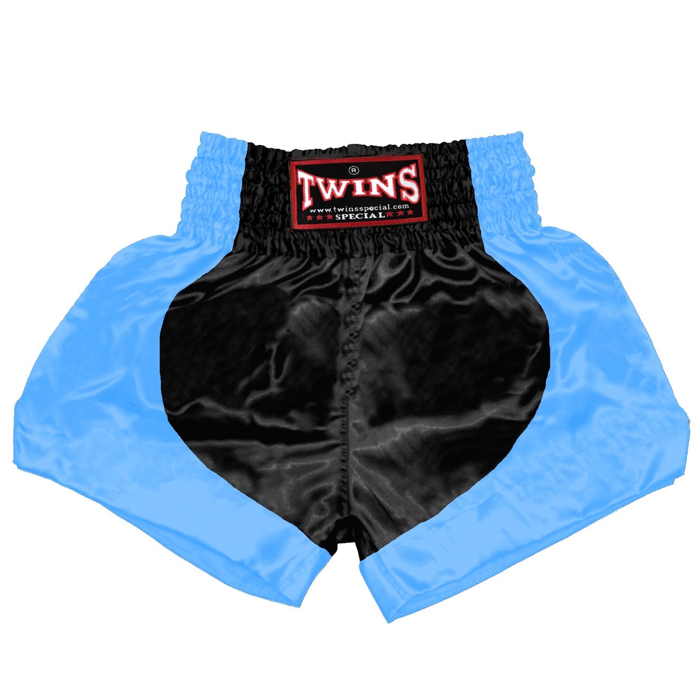 TWINS Muay Thai Shorts - Dual - Bright Colors - Parabola - Orange, Yellow, Olive, Light Blue, Pink - Legs - Black