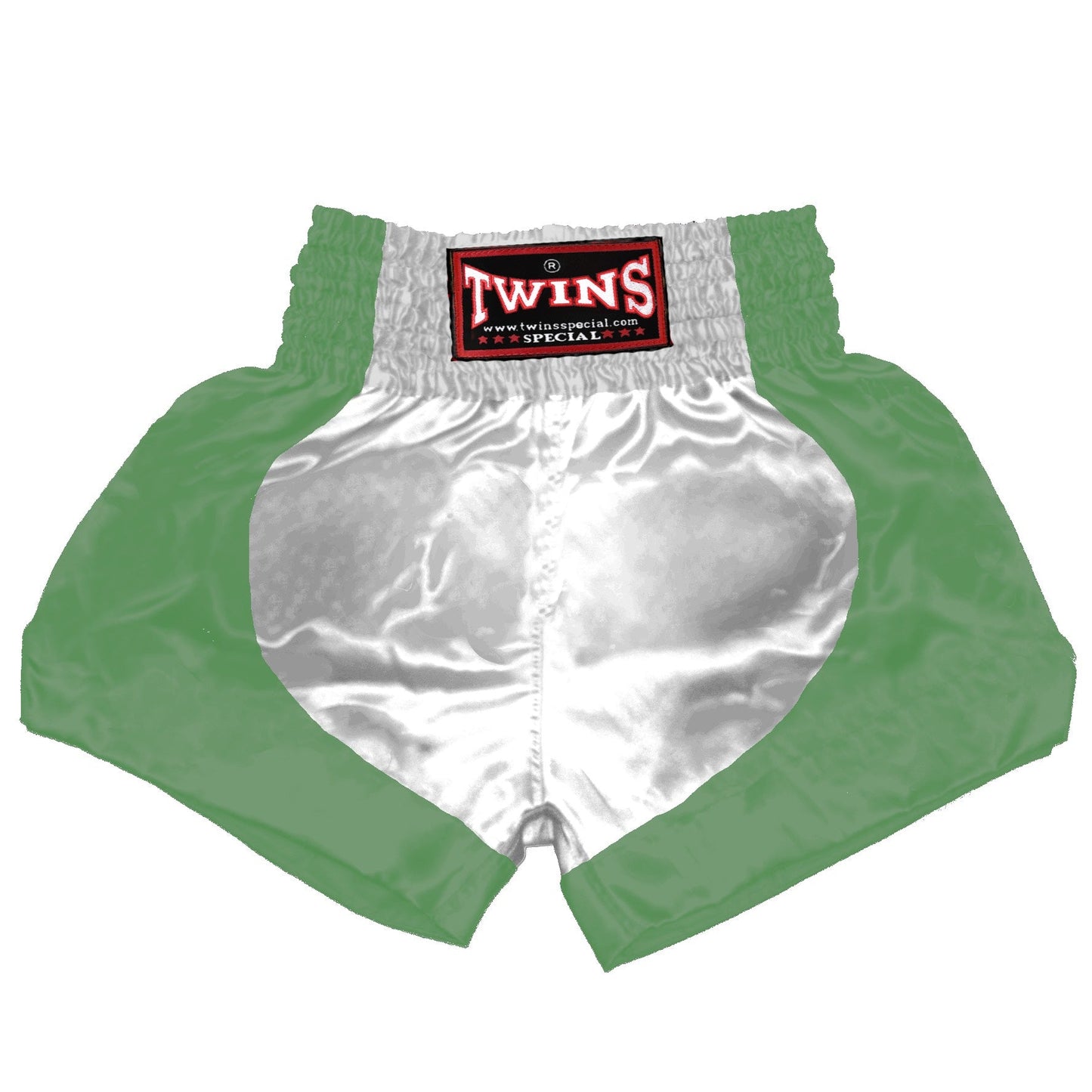 TWINS Muay Thai Shorts - Dual - Bright Colors - Parabola - Orange, Yellow, Olive, Light Blue, Pink - Legs - White