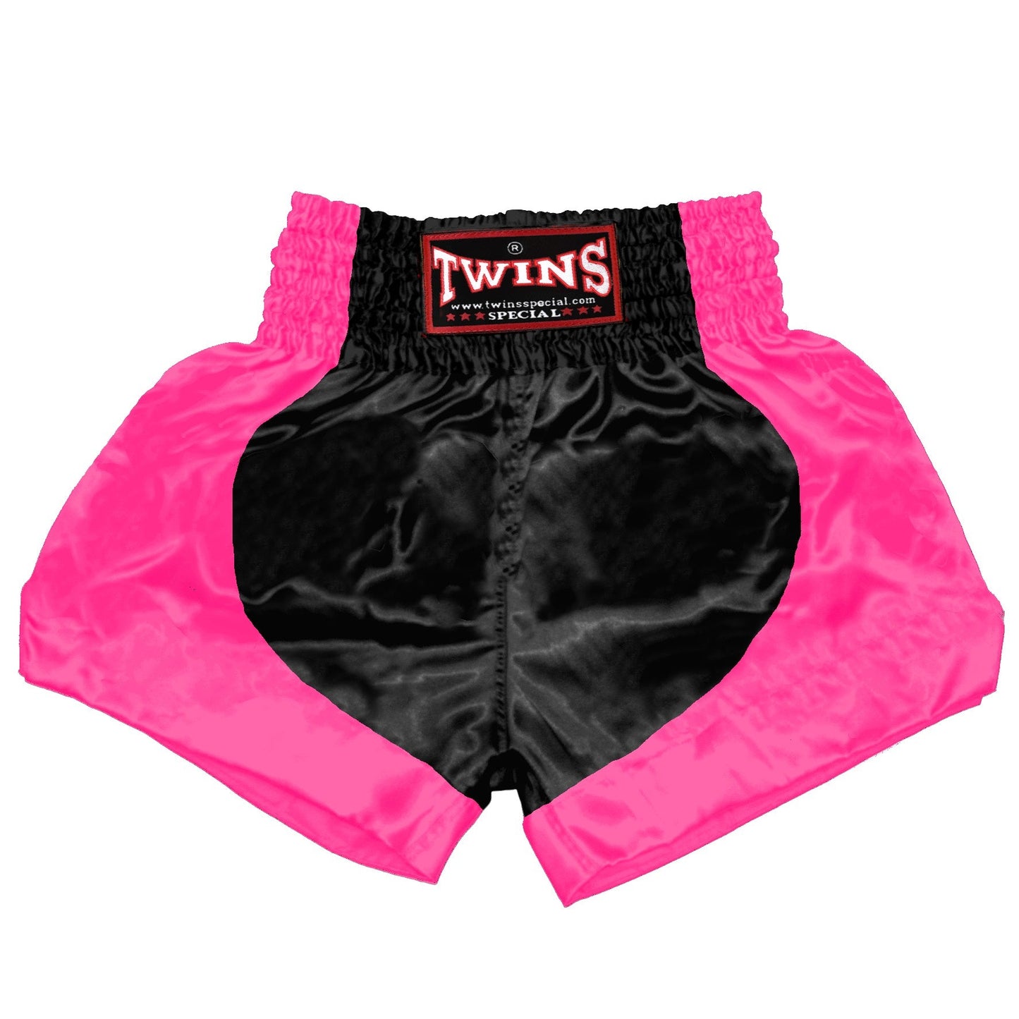 TWINS Muay Thai Shorts - Dual - Bright Colors - Parabola - Orange, Yellow, Olive, Light Blue, Pink - Legs - Black