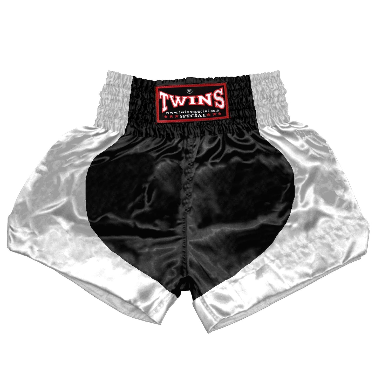 TWINS Muay Thai Shorts - Dual - Classic Tones - Parabola - Grey, White, Gold, Silver - Legs - Black