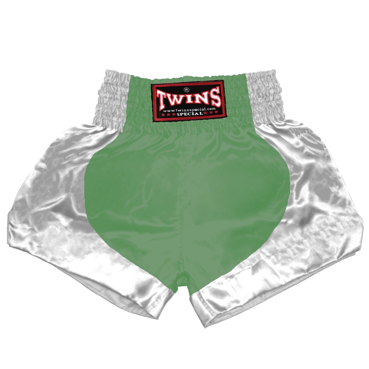 TWINS Muay Thai Shorts - Dual - Bright Colors - Parabola - White - Legs - Orange, Yellow, Olive, Light Blue, Pink