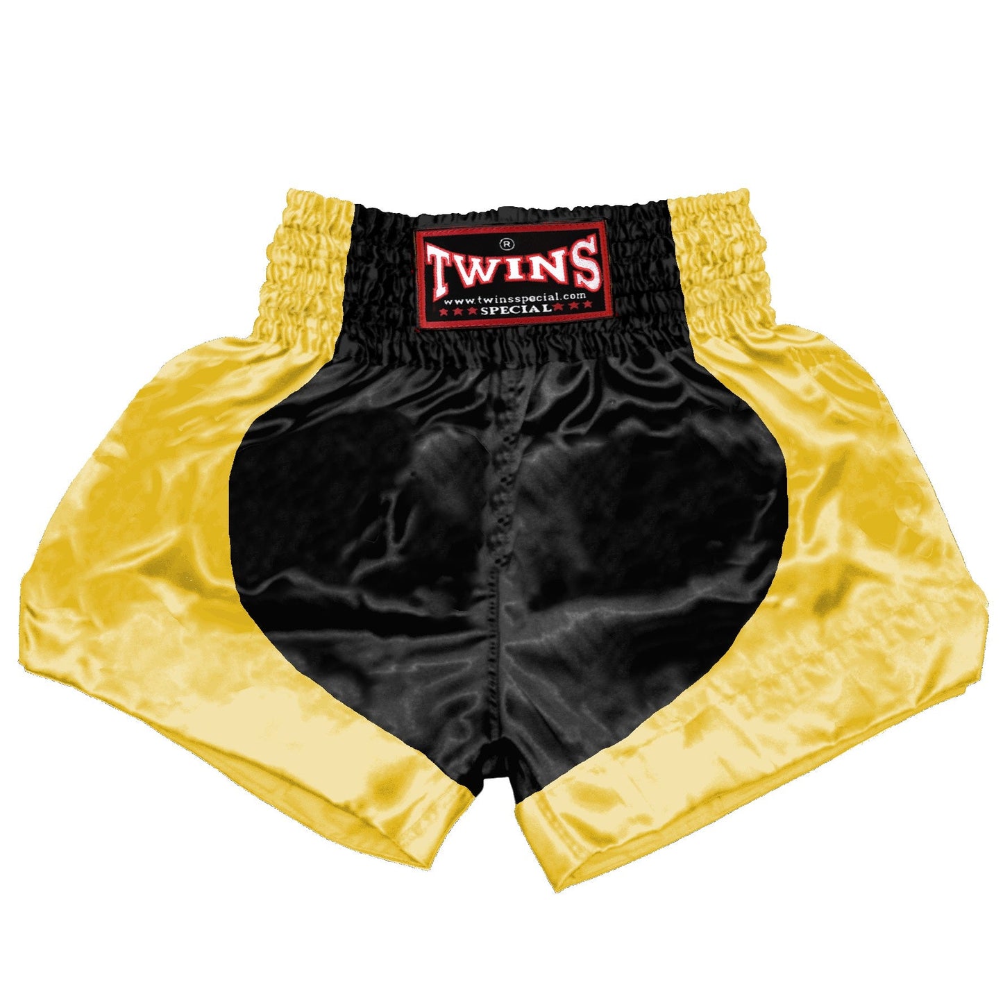 TWINS Muay Thai Shorts - Dual - Bright Colors - Parabola - Orange, Yellow, Olive, Light Blue, Pink - Legs - Black