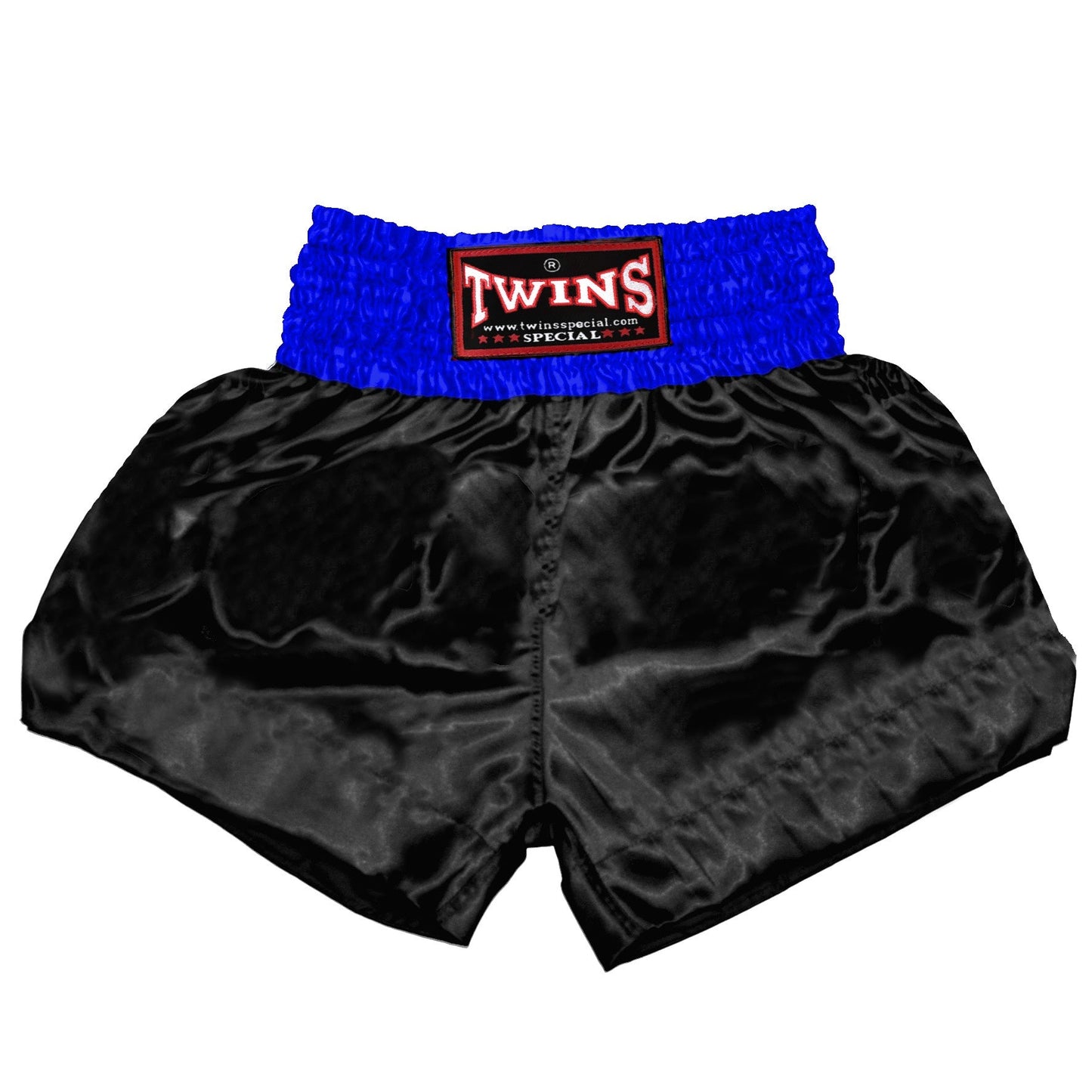 TWINS Muay Thai Shorts - Dual - Bold Colors - Waistband - Red, Brown, Green, Blue, Lavender - Legs - Black