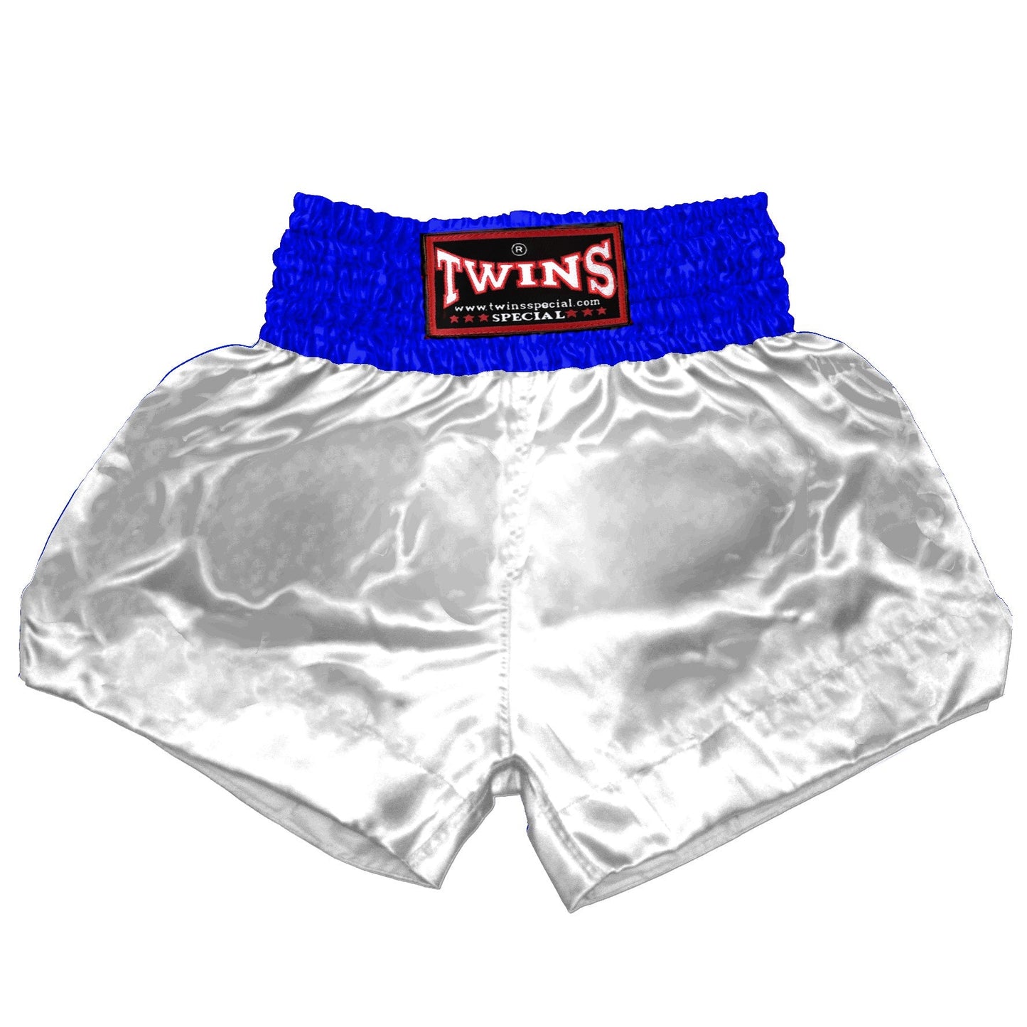 TWINS Muay Thai Shorts - Dual - Bold Colors - Waistband - Red, Brown, Green, Blue, Lavender - Legs - White