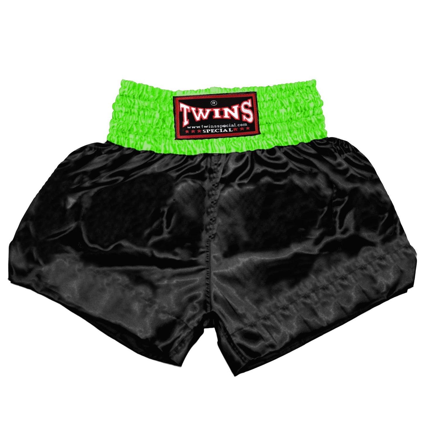 TWINS Muay Thai Shorts - Dual - Bold Colors - Waistband - Red, Brown, Green, Blue, Lavender - Legs - Black