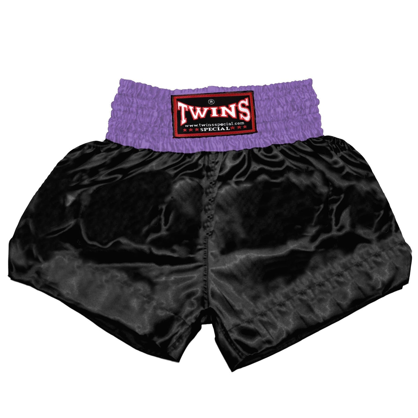 TWINS Muay Thai Shorts - Dual - Bold Colors - Waistband - Red, Brown, Green, Blue, Lavender - Legs - Black