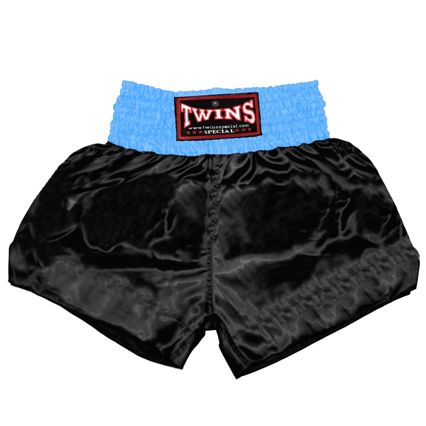 TWINS Muay Thai Shorts - Dual - Bright Colors - Waistband - Orange, Yellow, Olive, Light Blue, Pink - Legs - Black