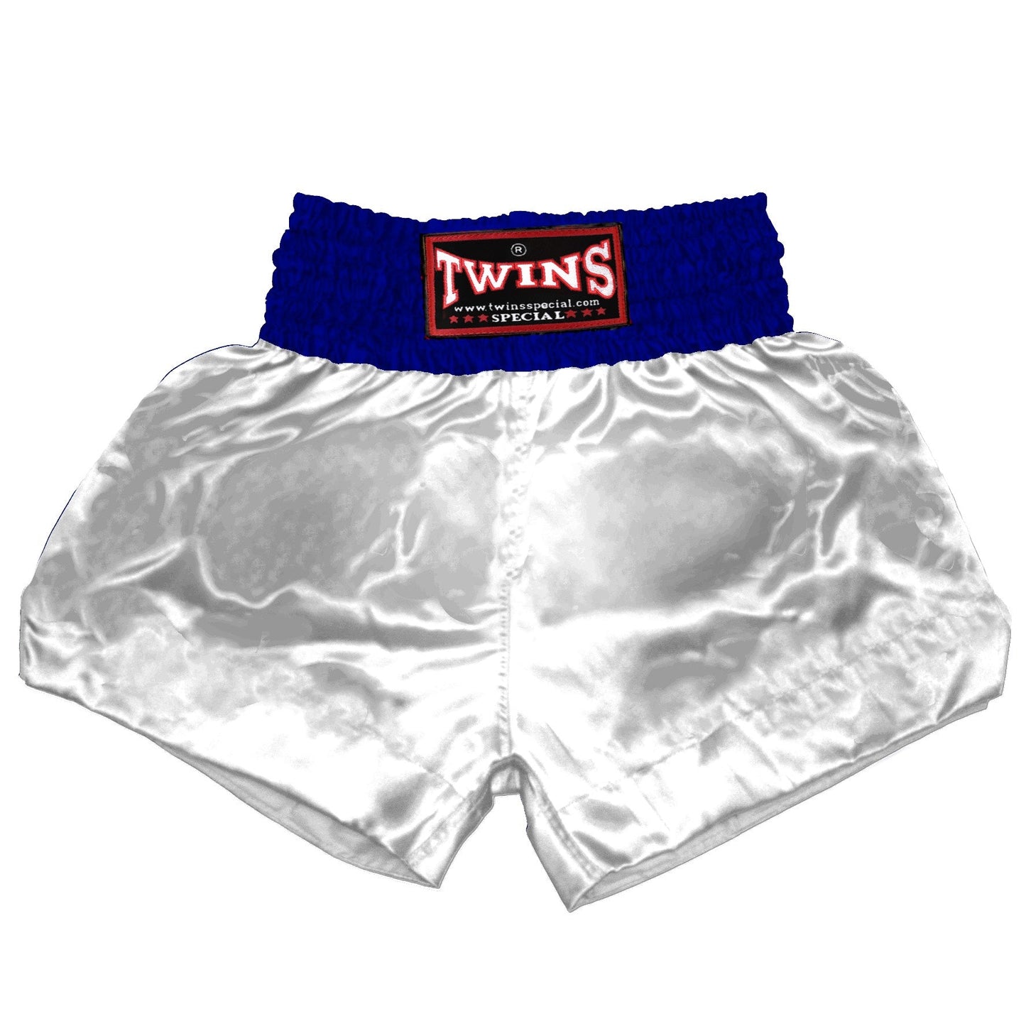 TWINS Muay Thai Shorts - Dual - Dark Colors - Waistband - Maroon, Dark Brown, Green, Navy Blue, Purple - Legs - White