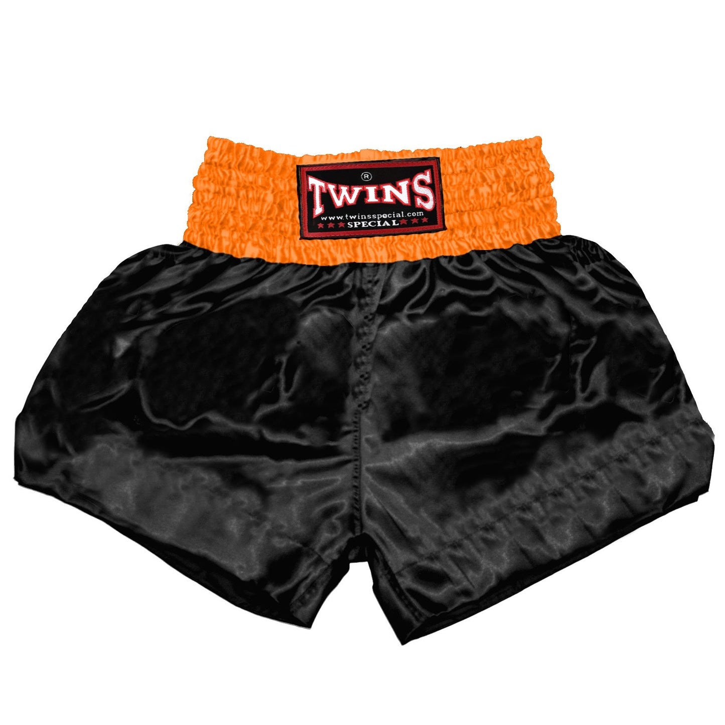 TWINS Muay Thai Shorts - Dual - Bright Colors - Waistband - Orange, Yellow, Olive, Light Blue, Pink - Legs - Black