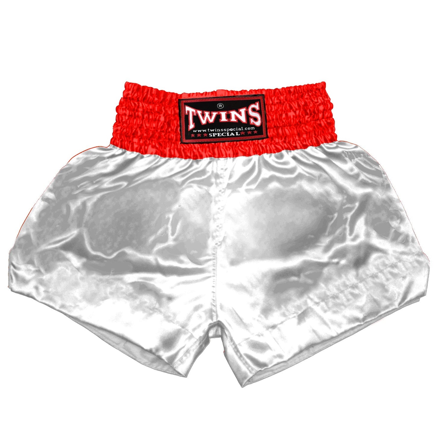 TWINS Muay Thai Shorts - Dual - Bold Colors - Waistband - Red, Brown, Green, Blue, Lavender - Legs - White