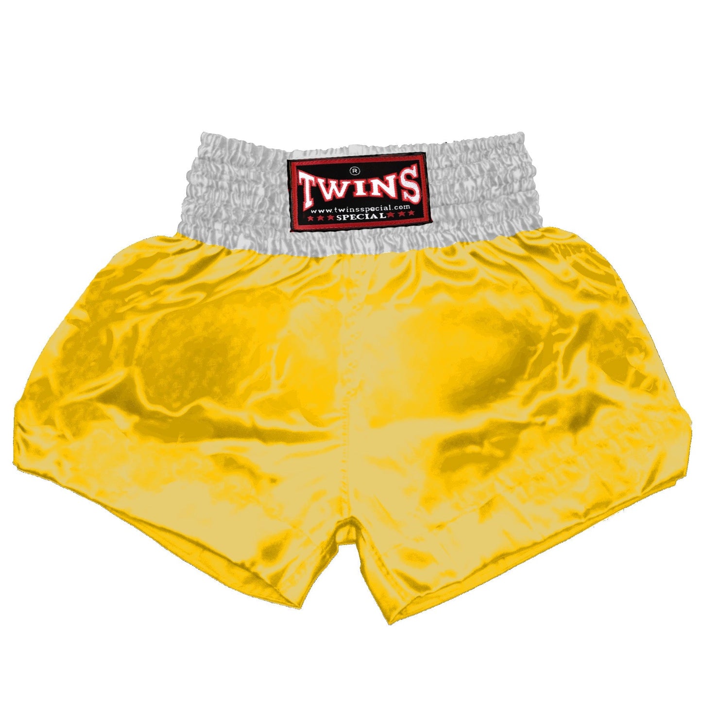 TWINS Muay Thai Shorts - Dual - Classic Tones - Waistband - White - Legs - Grey, White, Gold, Silver