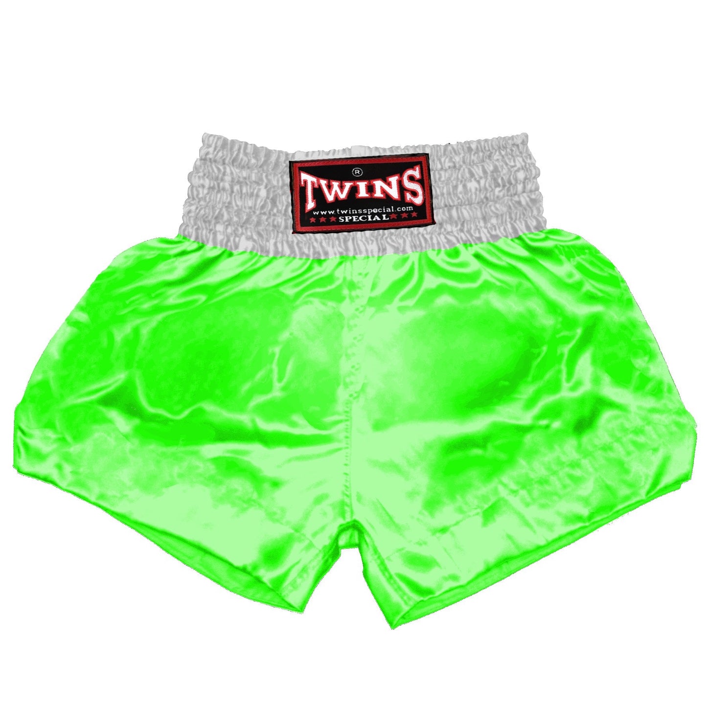 TWINS Muay Thai Shorts - Dual - Bold Colors - Waistband - White - Legs - Red, Brown, Green, Blue, Lavender