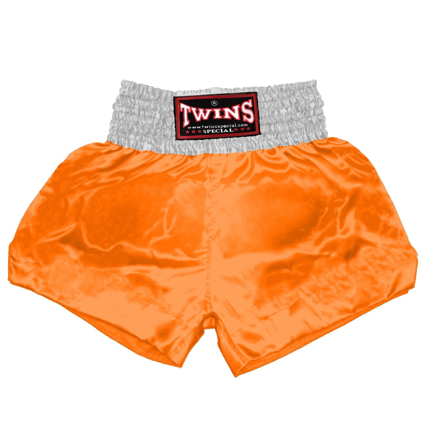 TWINS Muay Thai Shorts - Dual - Bright Colors - Waistband - White - Legs - Orange, Yellow, Olive, Light Blue, Pink