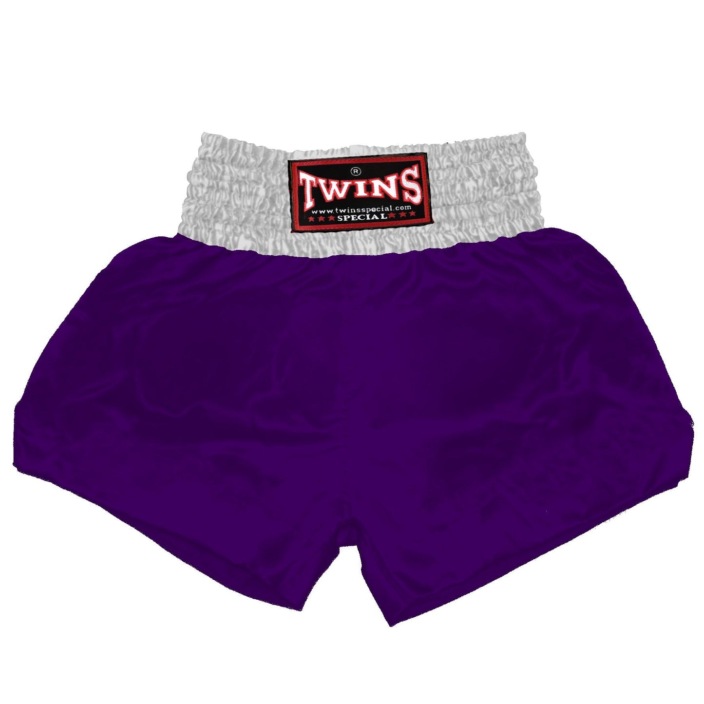 TWINS Muay Thai Shorts - Dual - Dark Colors - Waistband - White - Legs - Maroon, Dark Brown, Green, Navy Blue, Purple