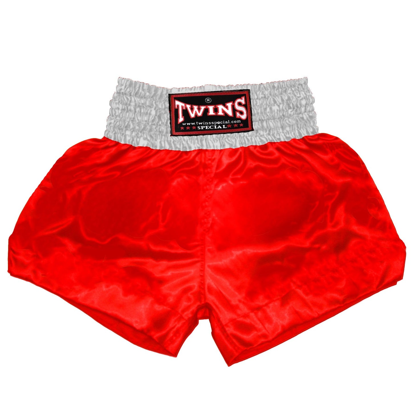 TWINS Muay Thai Shorts - Dual - Bold Colors - Waistband - White - Legs - Red, Brown, Green, Blue, Lavender