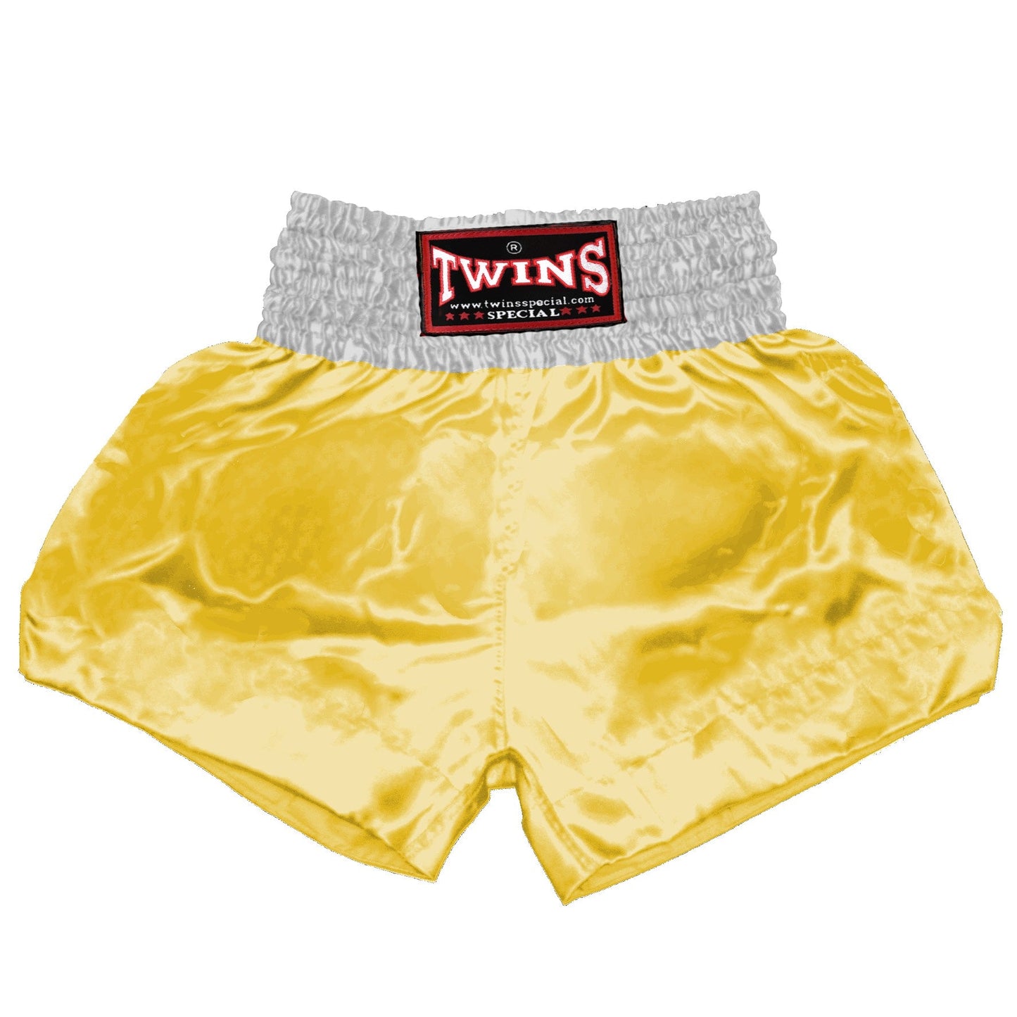 TWINS Muay Thai Shorts - Dual - Bright Colors - Waistband - White - Legs - Orange, Yellow, Olive, Light Blue, Pink