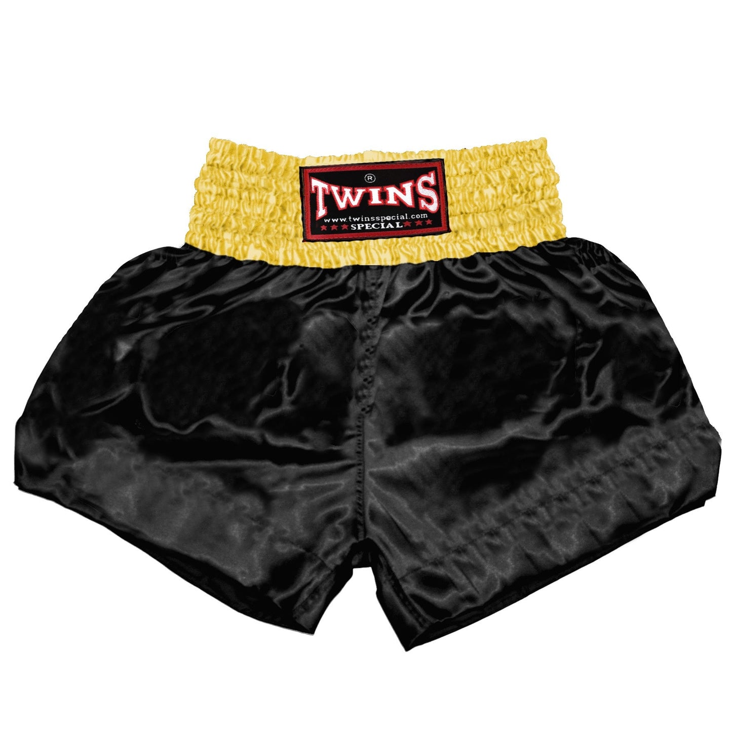 TWINS Muay Thai Shorts - Dual - Bright Colors - Waistband - Orange, Yellow, Olive, Light Blue, Pink - Legs - Black