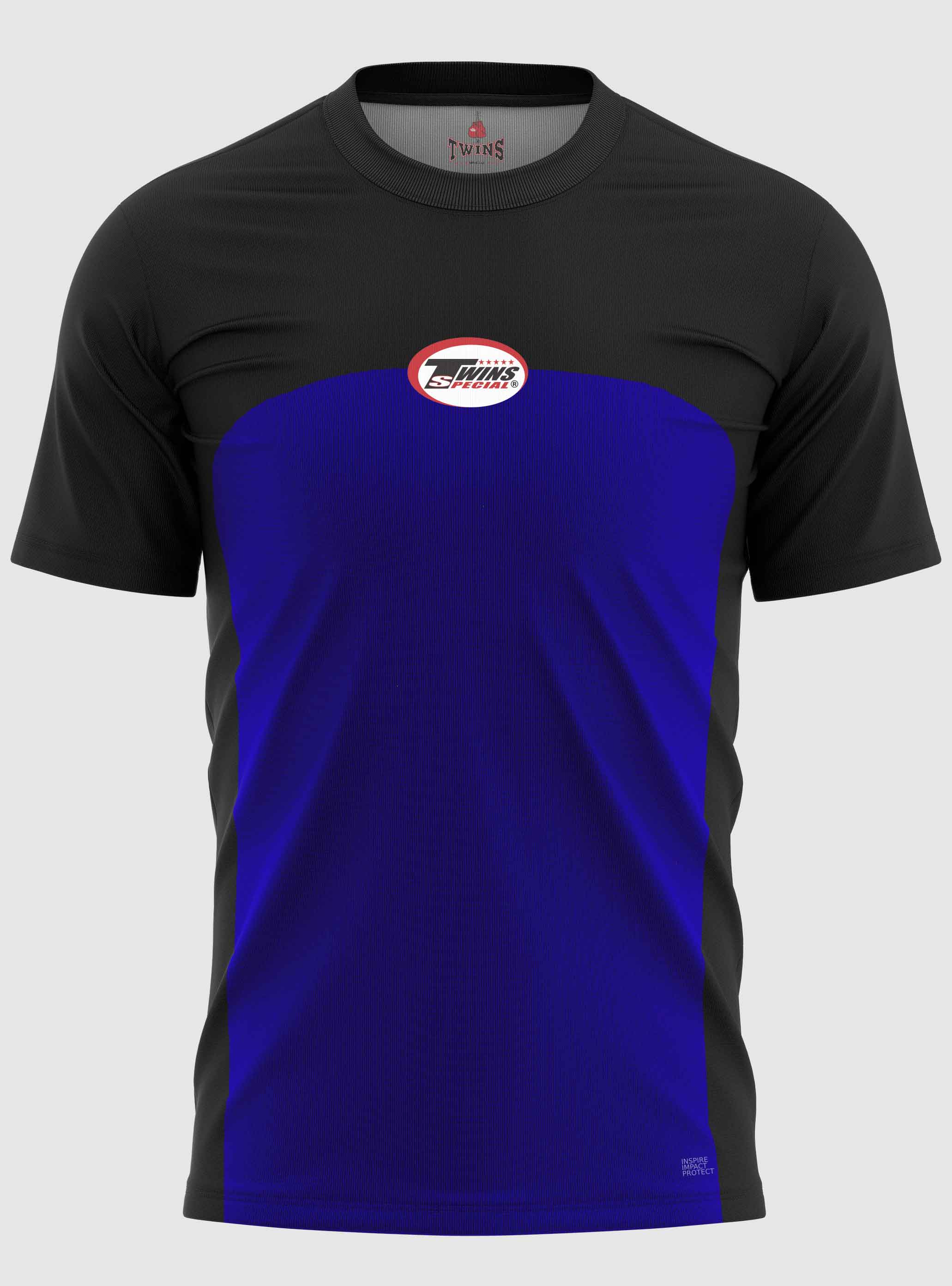 TWINS Muay Thai Boxing T-Shirts - Dual - Bold Colors - Arch - Black - Shirt - Red, Brown, Dark-Green, Blue, Lavender