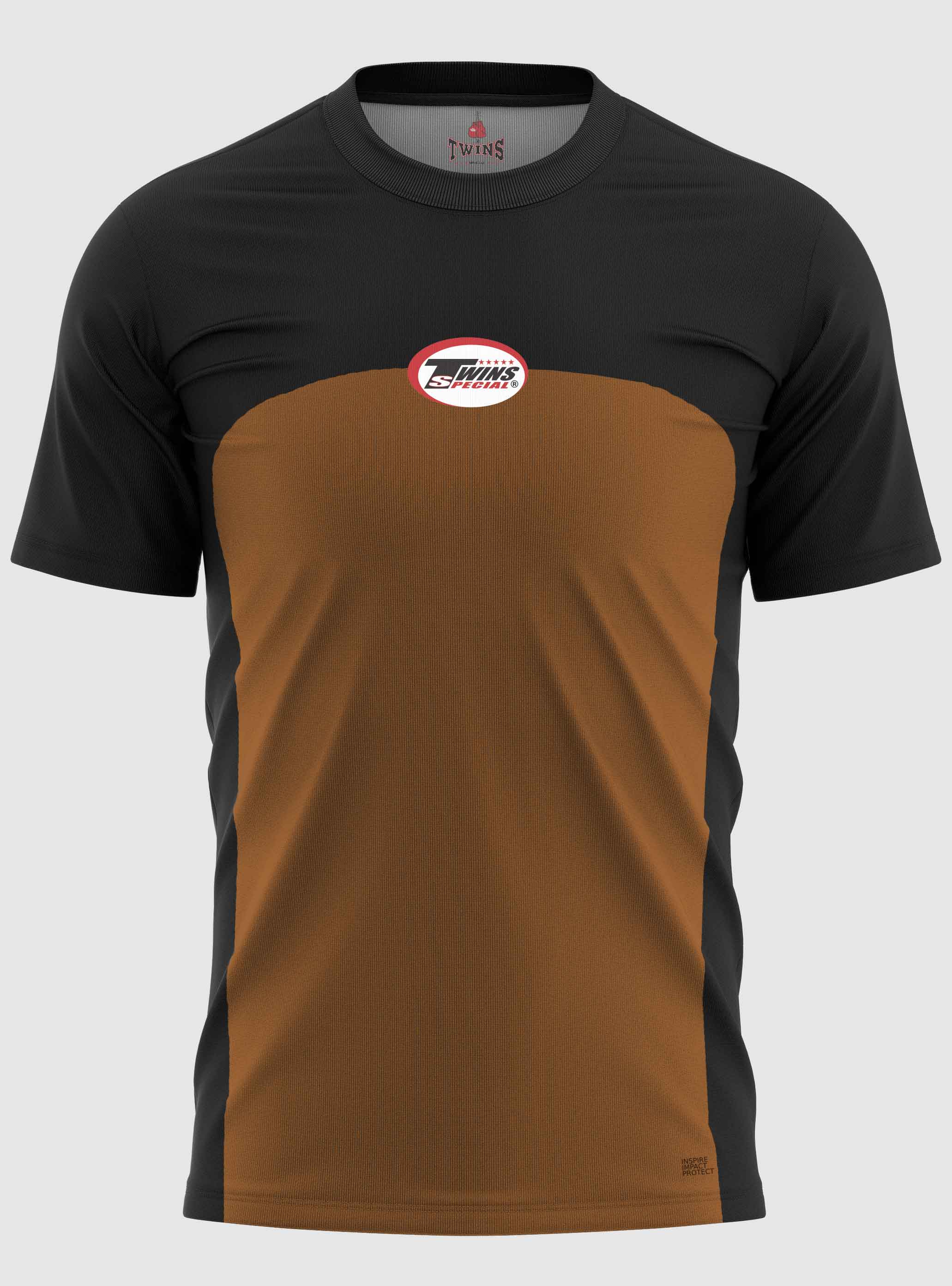 TWINS Muay Thai Boxing T-Shirts - Dual - Bold Colors - Arch - Black - Shirt - Red, Brown, Dark-Green, Blue, Lavender