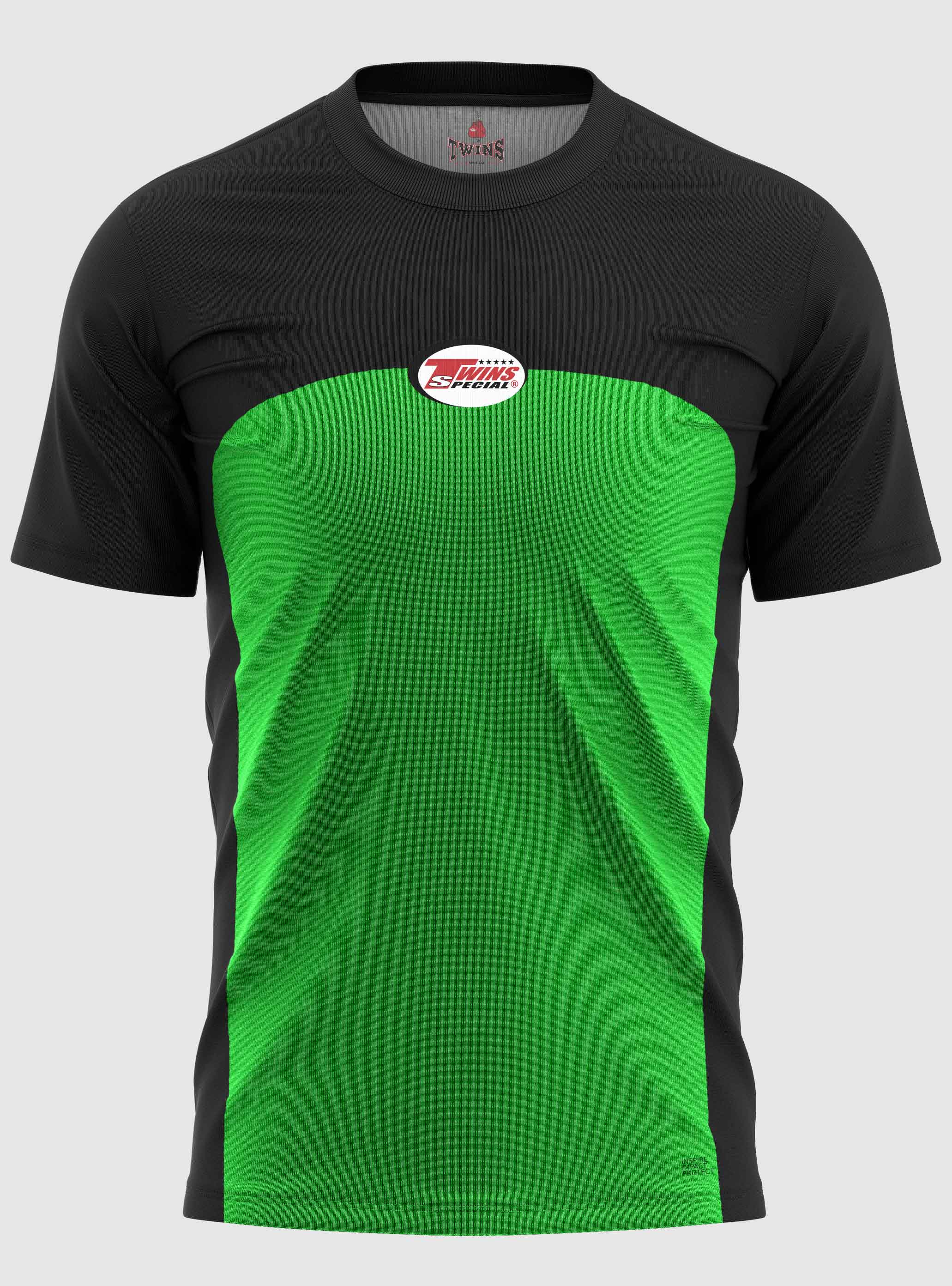 TWINS Muay Thai Boxing T-Shirts - Dual - Bold Colors - Arch - Black - Shirt - Red, Brown, Dark-Green, Blue, Lavender