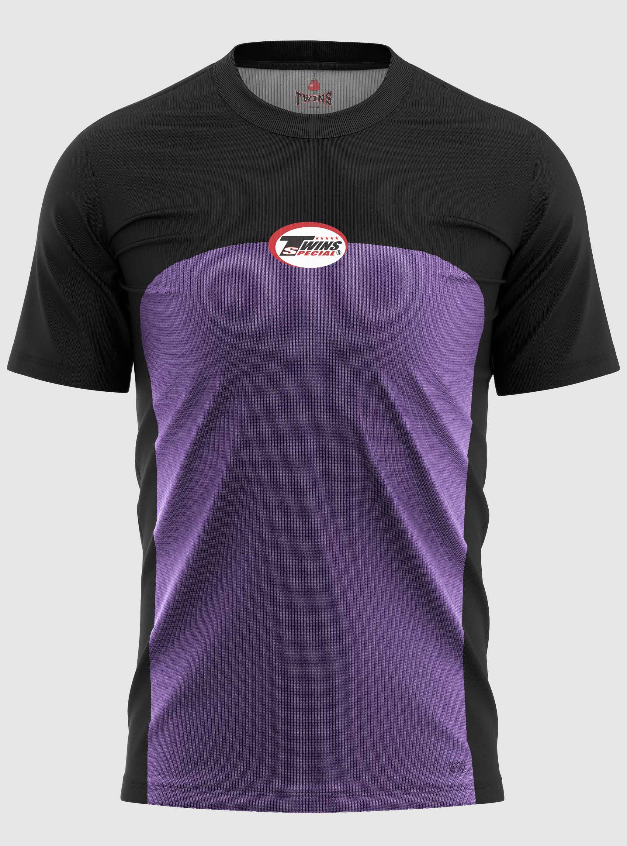 TWINS Muay Thai Boxing T-Shirts - Dual - Bold Colors - Arch - Black - Shirt - Red, Brown, Dark-Green, Blue, Lavender