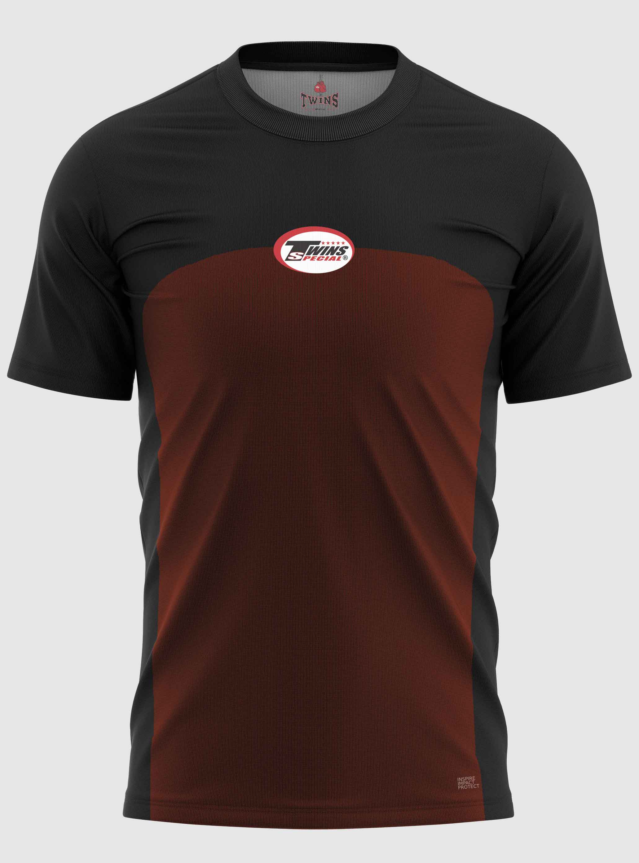TWINS Muay Thai Boxing T-Shirts - Dual - Dark Colors - Arch - Black - Shirts - Maroon, Dark Brown, Dark-Green, Navy Blue, Purple