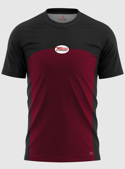 TWINS Muay Thai Boxing T-Shirts - Dual - Dark Colors - Arch - Black - Shirts - Maroon, Dark Brown, Green, Navy Blue, Purple