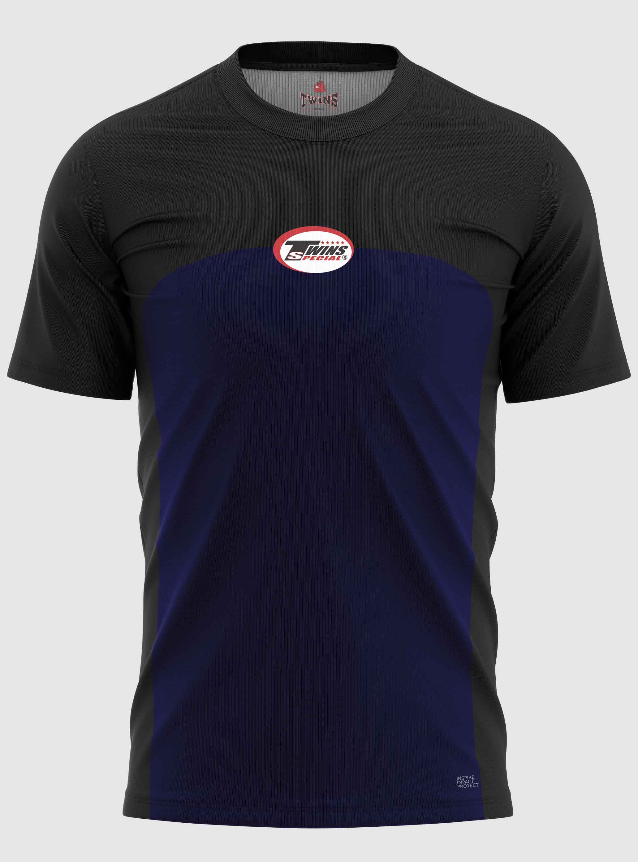 TWINS Muay Thai Boxing T-Shirts - Dual - Dark Colors - Arch - Black - Shirts - Maroon, Dark Brown, Dark-Green, Navy Blue, Purple