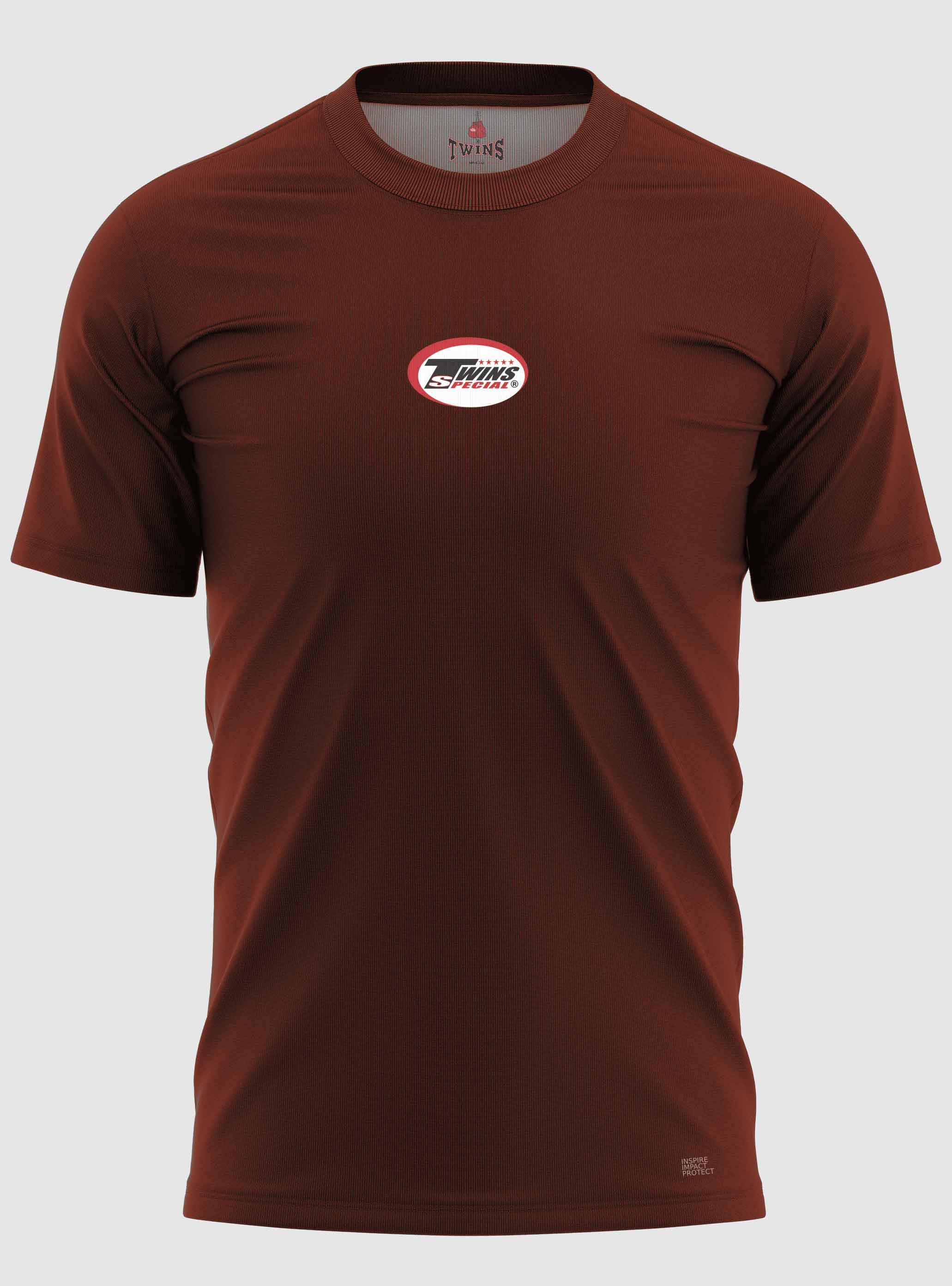TWINS Muay Thai Boxing T-Shirt - Solid - Dark Colors - Maroon - Dark Brown, Dark-Green, Navy Blue, Purple
