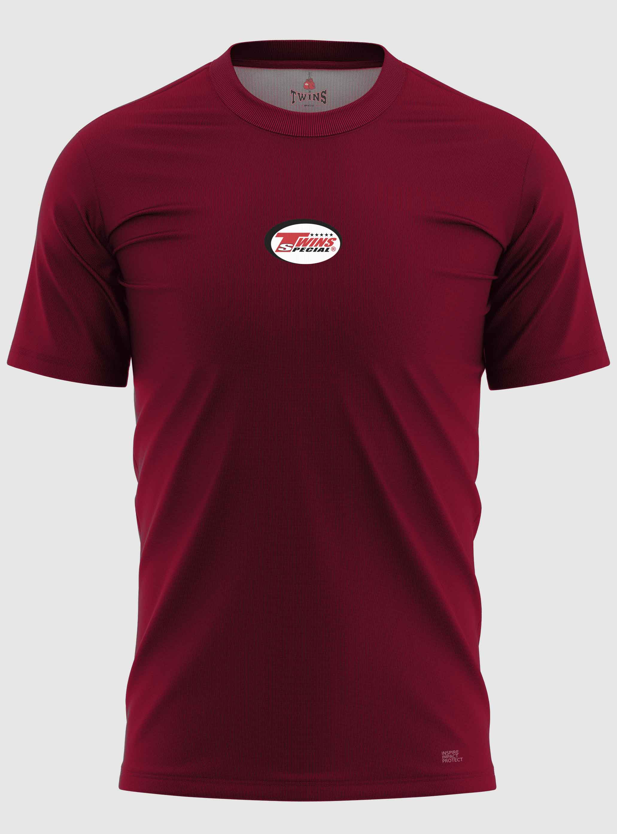 TWINS Muay Thai Boxing T-Shirt - Solid - Dark Colors - Maroon - Dark Brown, Dark-Green, Navy Blue, Purple