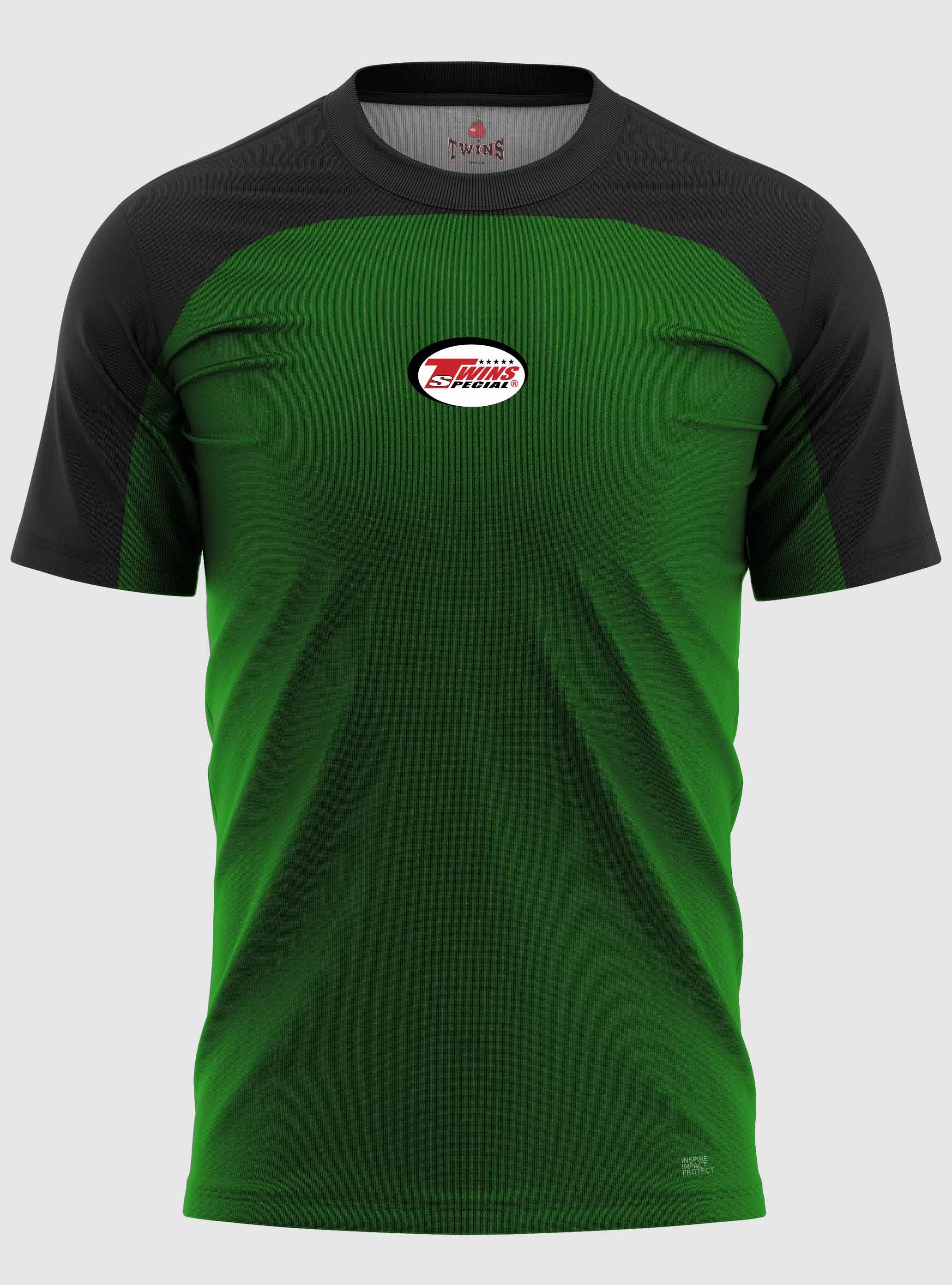 TWINS Muay Thai Boxing T-Shirts - Dual - Dark Colors - Topband - Black - Shirt - Maroon, Dark Brown, Dark-Green, Navy Blue, Purple