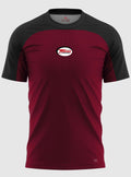 TWINS Muay Thai Boxing T-Shirts - Dual - Dark Colors - Topband - Black - Shirt - Maroon, Dark Brown, Dark-Green, Navy Blue, Purple