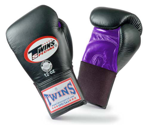 TWINS SPECIAL Boxing Gloves- Dual Bold Colors- Premium Leather w/ Elastic- Red, Blue, Brown, Green, Purple