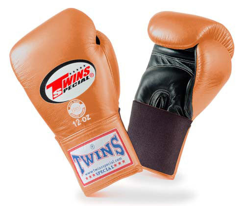 TWINS SPECIAL Boxing Gloves- Dual Bold Colors- Premium Leather w/ Elastic- Blue, Brown, Green, Purple, Red