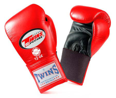 TWINS SPECIAL Boxing Gloves- Dual Bold Colors- Premium Leather w/ Elastic- Blue, Brown, Green, Purple, Red