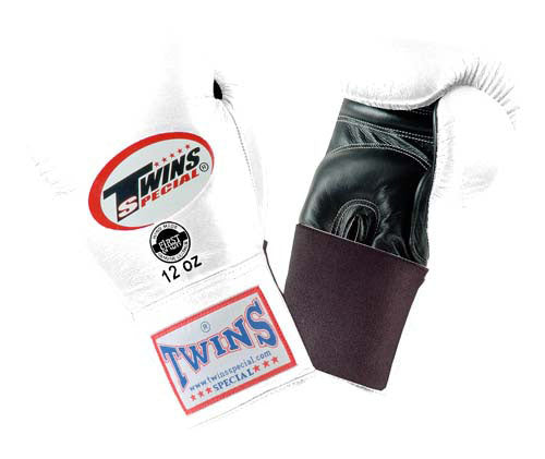 TWINS SPECIAL Boxing Gloves- Dual Classic Tones- Premium Leather w/ Elastic- Black, White, Gold, Silver