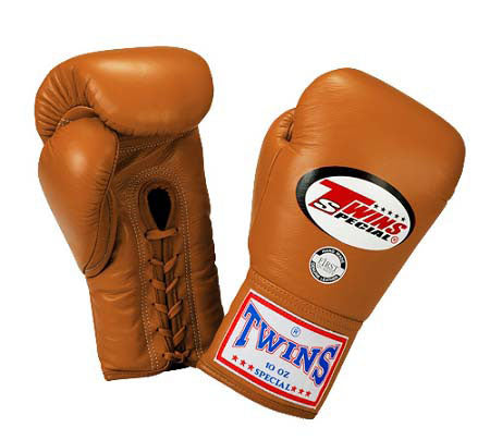 TWINS Boxing Gloves- Premium Leather w/ Laceup - Bold Colors - Purple - Blue - Green - Brown - Red