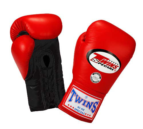 TWINS Boxing Gloves- Dual Bold Colors- Premium Leather w/ Laceup - Green - Blue - Red - Purple - Fist - Black - Palm