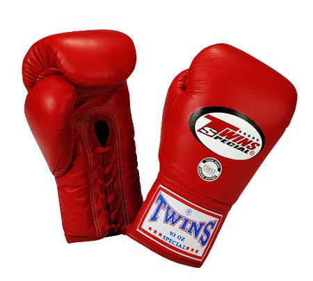 TWINS Boxing Gloves- Premium Leather w/ Laceup - Bold Colors - Purple - Blue - Green - Brown - Red