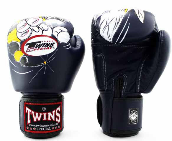 TWINS Boxing Gloves - Bee - Navy Blue, White