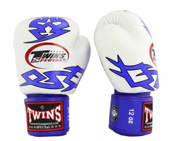 TWINS Boxing Gloves - Warrior - Blue, White, Red