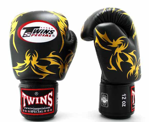 TWINS Boxing Gloves - Gold Leaf - Gold, Black