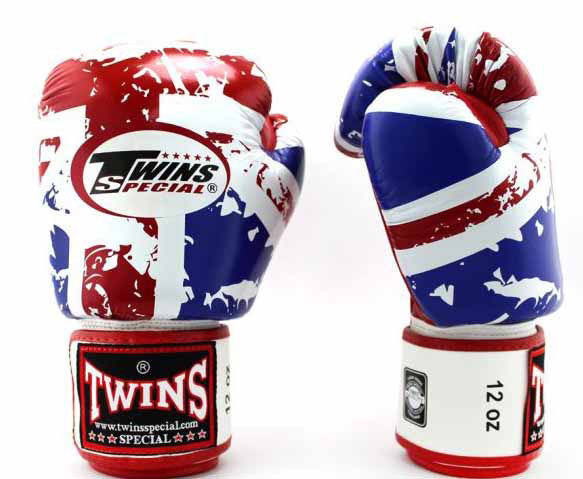 TWINS Boxing Gloves - UK Flag - Red, White, Blue