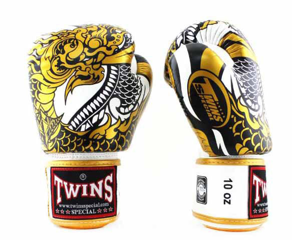 TWINS Boxing Gloves - Naga - Black, White, Gold, Silver, Red