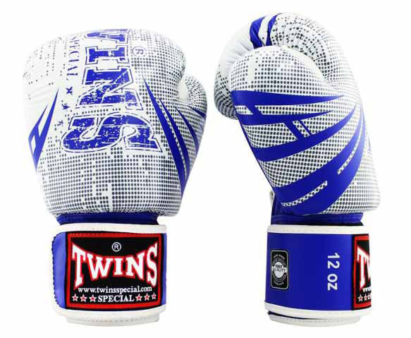 TWINS Boxing Gloves - Signature - Black, White, Blue