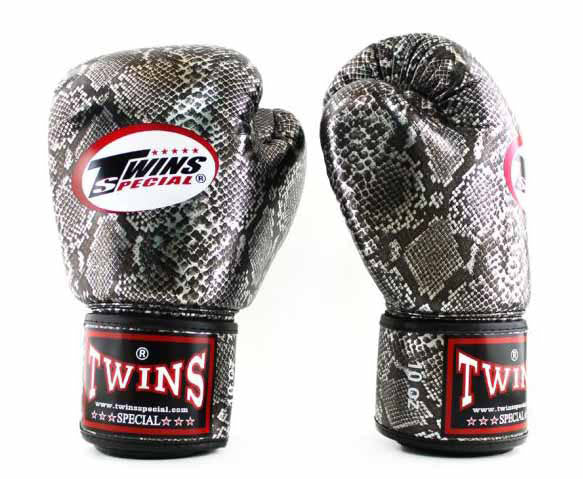 TWINS Boxing Gloves - Cobra - Black, Brown, Gold