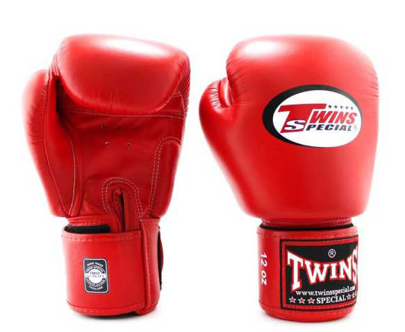 TWINS Boxing Gloves- Pro Synthetic w/ Velcro - Bold Colors - Red, Blue