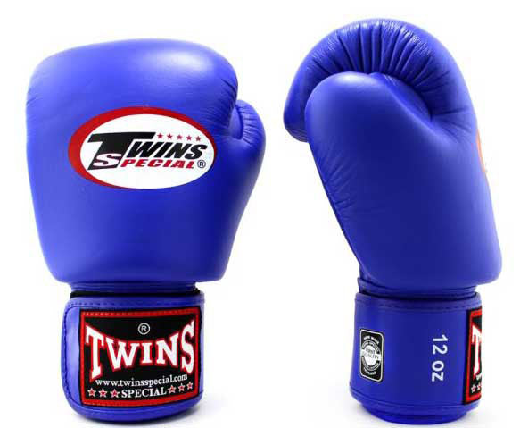 Blue TWINS Boxing Gloves - Velcro Wrist - BGVL3